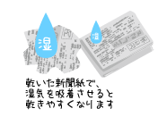 新聞紙を敷く 新聞紙を敷く